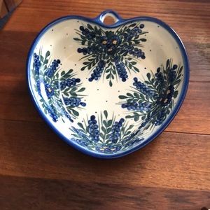 Heart shaped ceramic bowl